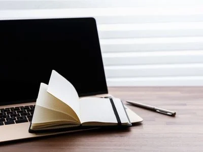 computer and notebook